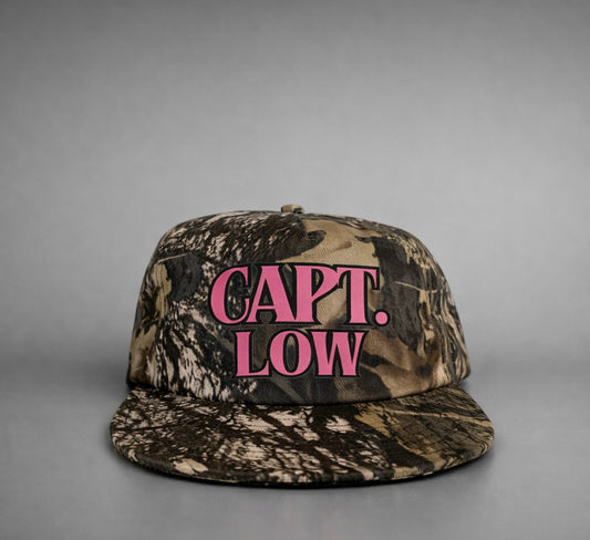 Captain Low Camo Hat - Hot Pink