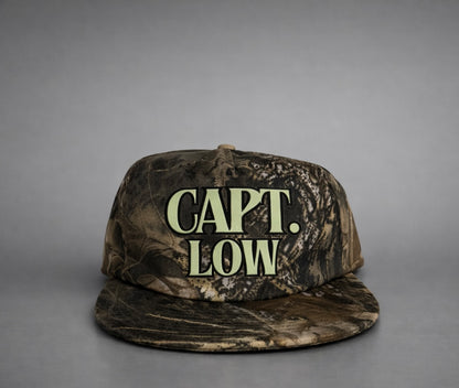 Captain Low Camo Hat - Lightning Lime