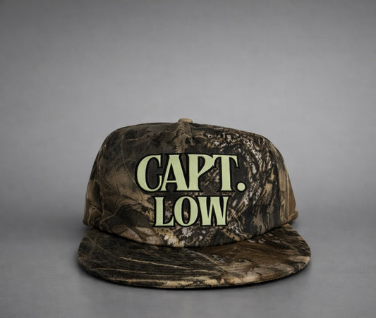 Captain Low Camo Hat - Lightning Lime