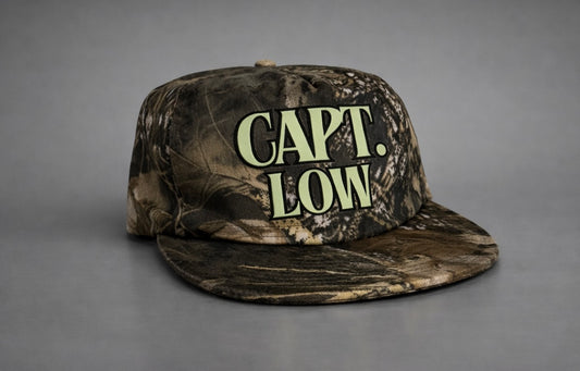 Captain Low Camo Hat - Lightning Lime